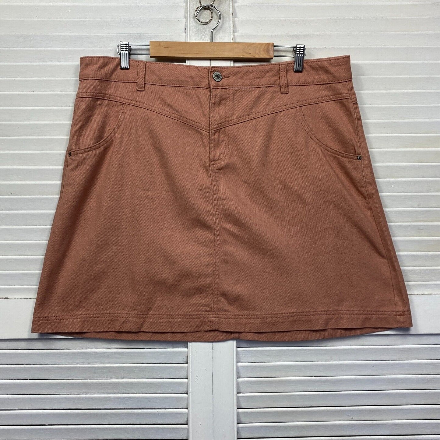 Anko Skirt Size 18 Plus Mini Beige Cotton Short Length