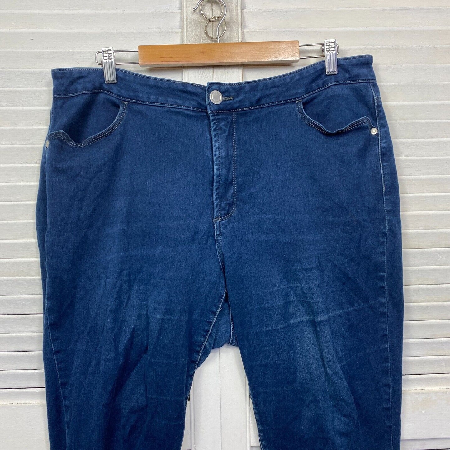 beme Jeans Pants Size 18 Plus Blue Pockets Denim Zip Fly