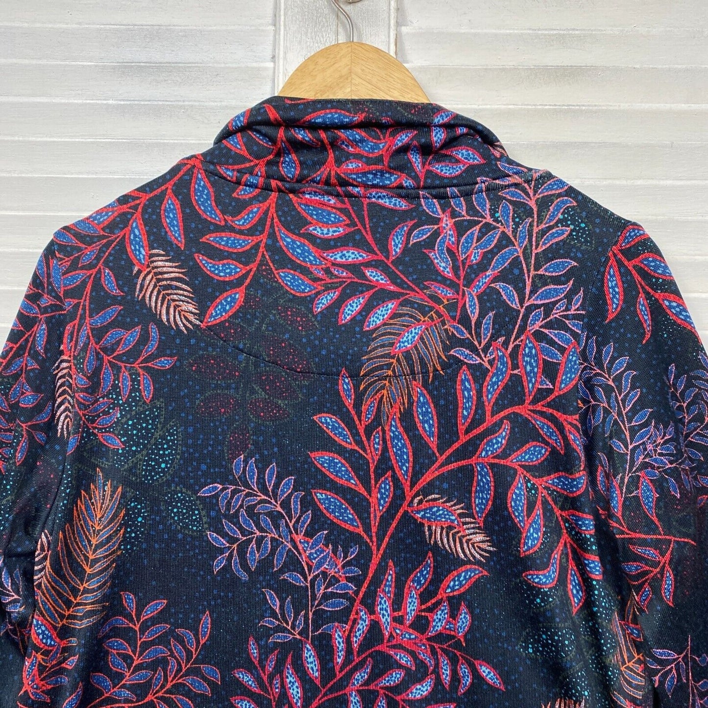 Virtuelle Top Size 14 XXS Plus Long Sleeve Cowl Neck Long Sleeve Floral