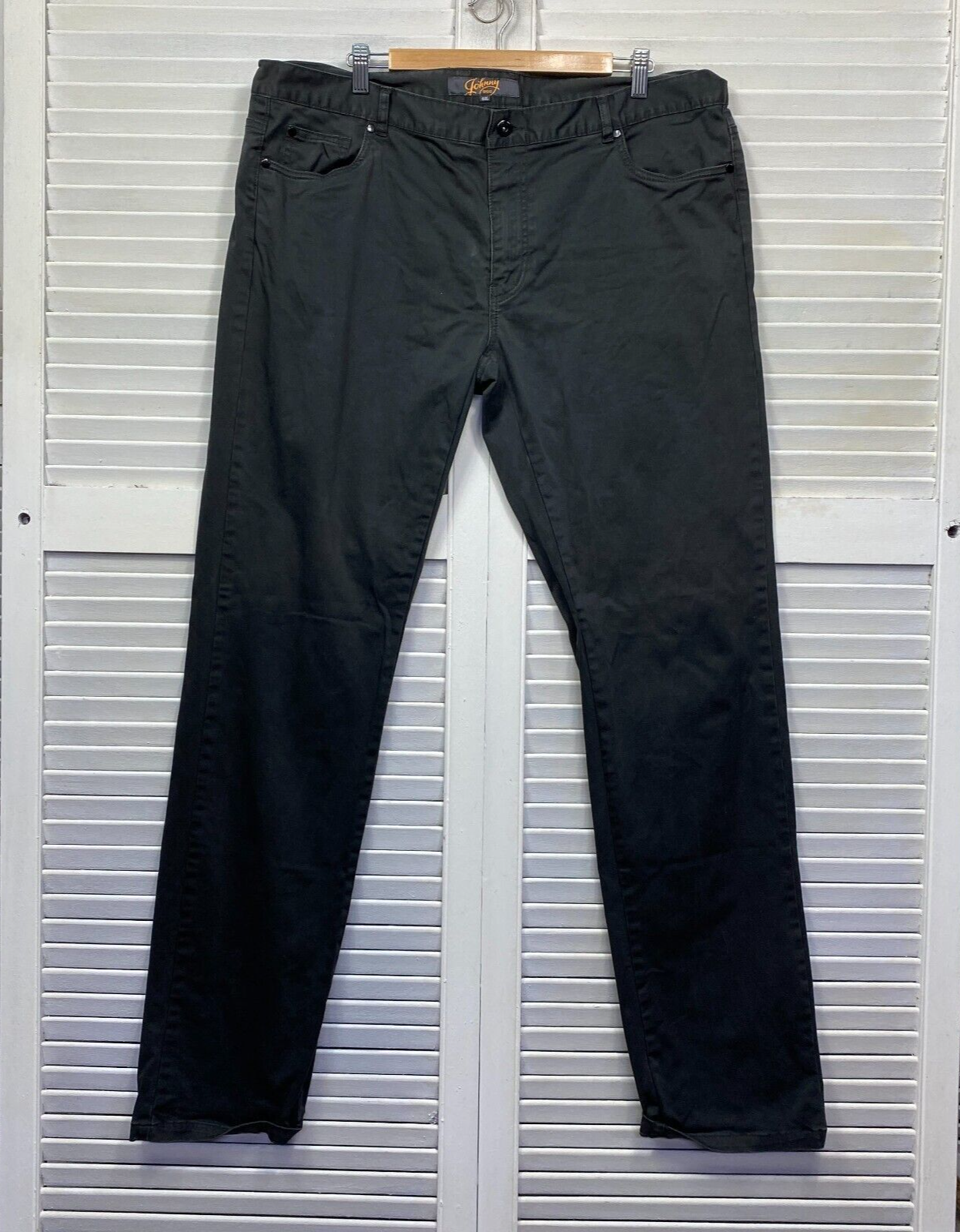 Johnny Bigg Jeans Mens 40L Plus Black Straight Leg Denim Zip Fly Big & Tall