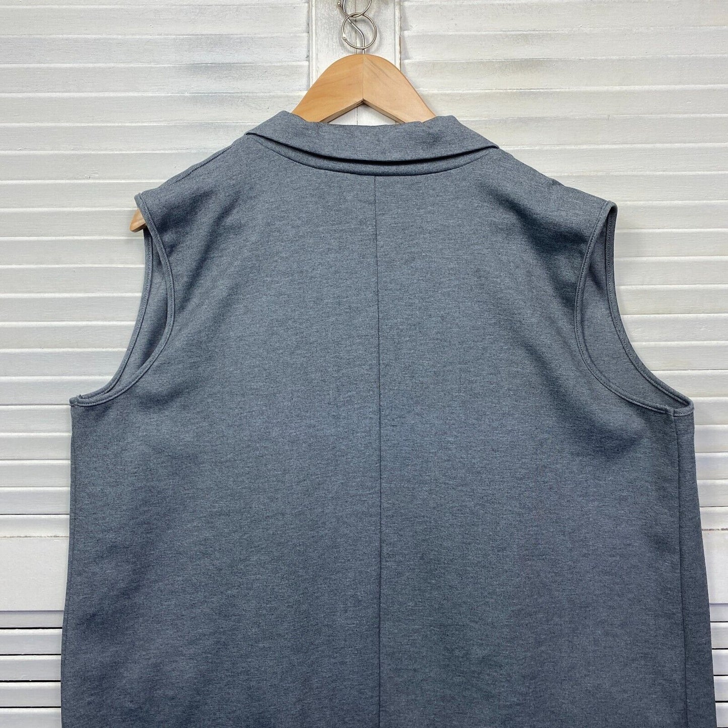 My Size Top Vest Size 16 Plus Small Grey Sleeveless Office Business