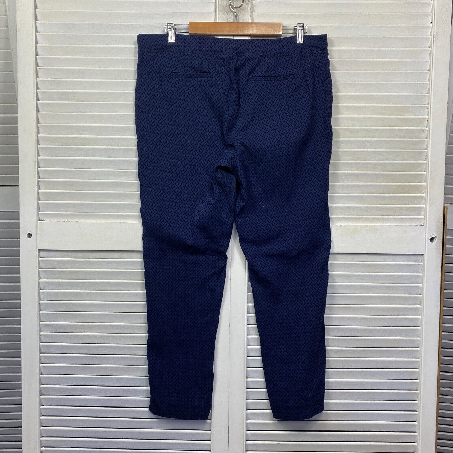 Liz Jordan Pants Size 18 Plus Blue Navy Pull On Ankle