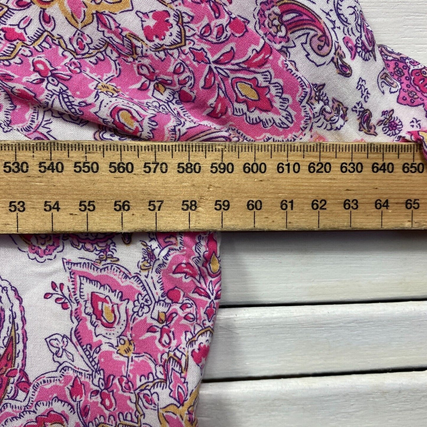 Threadz Top Size XL Plus Pink Paisley Print Long Sleeve Floral