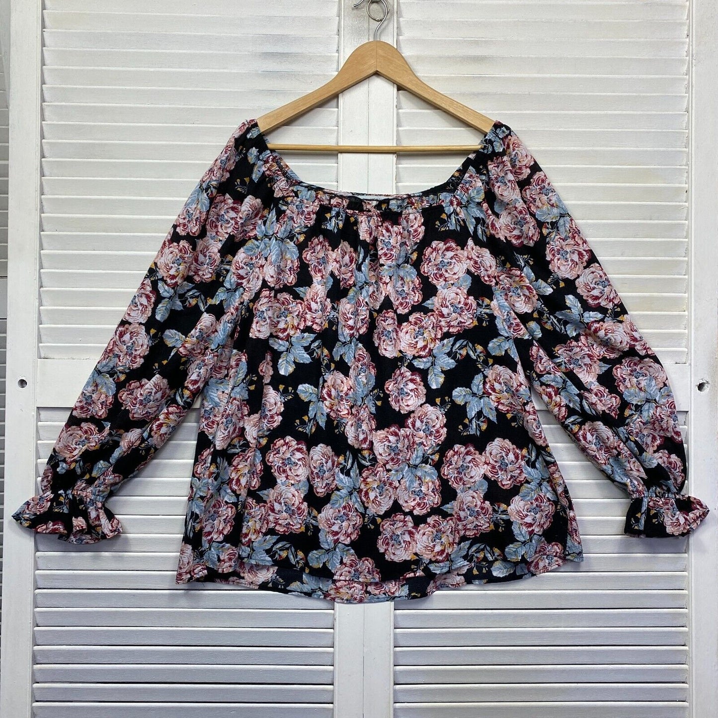 Target Top Size 20 Plus Floral Multicoloured Long Sleeve