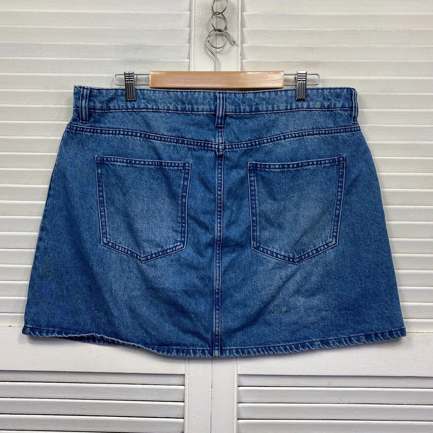 Lily Loves Skirt Womens 18 Denim Blue A-line Mini Short