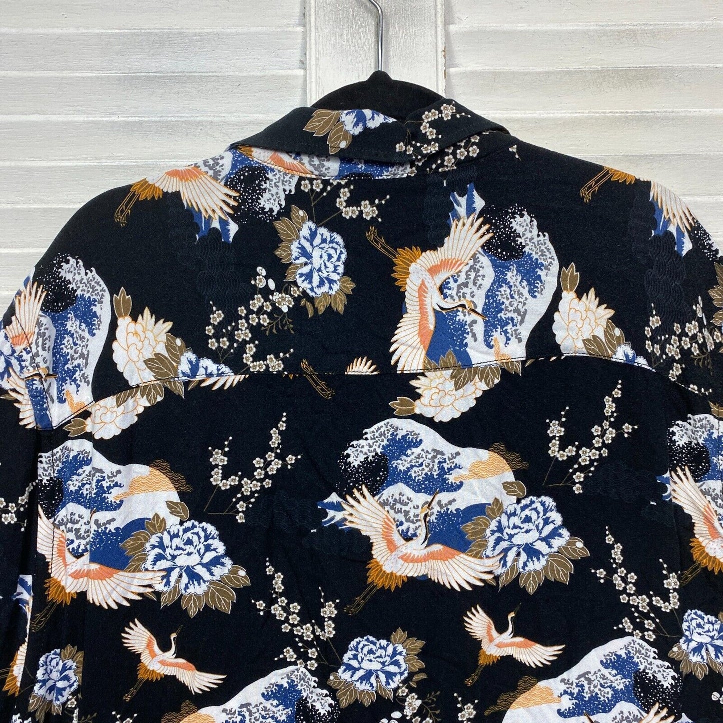 All Good Mens Shirt Size 3XL Plus Floral Tropical Button Up Short Sleeve Viscose Preloved