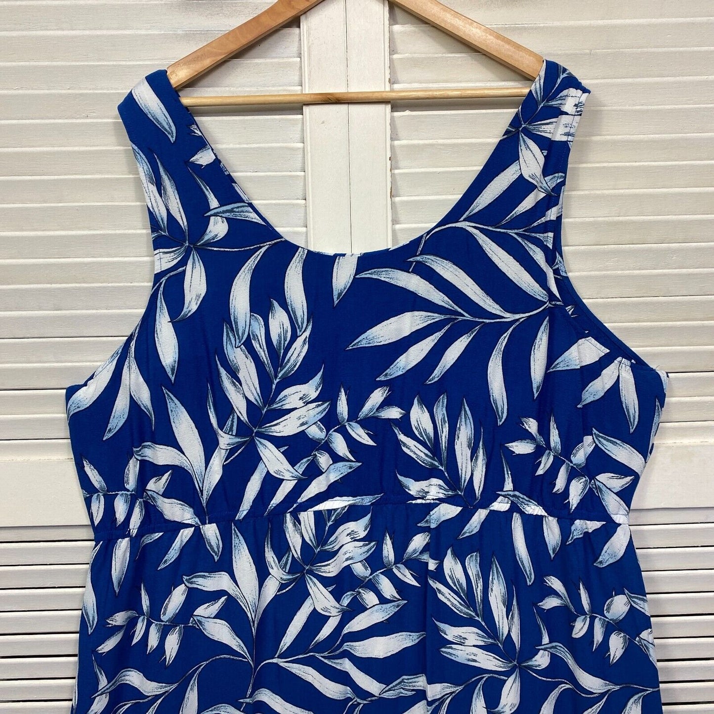 Autograph Maxi Dress Size 26 Plus Blue Floral Viscose Sleeveless