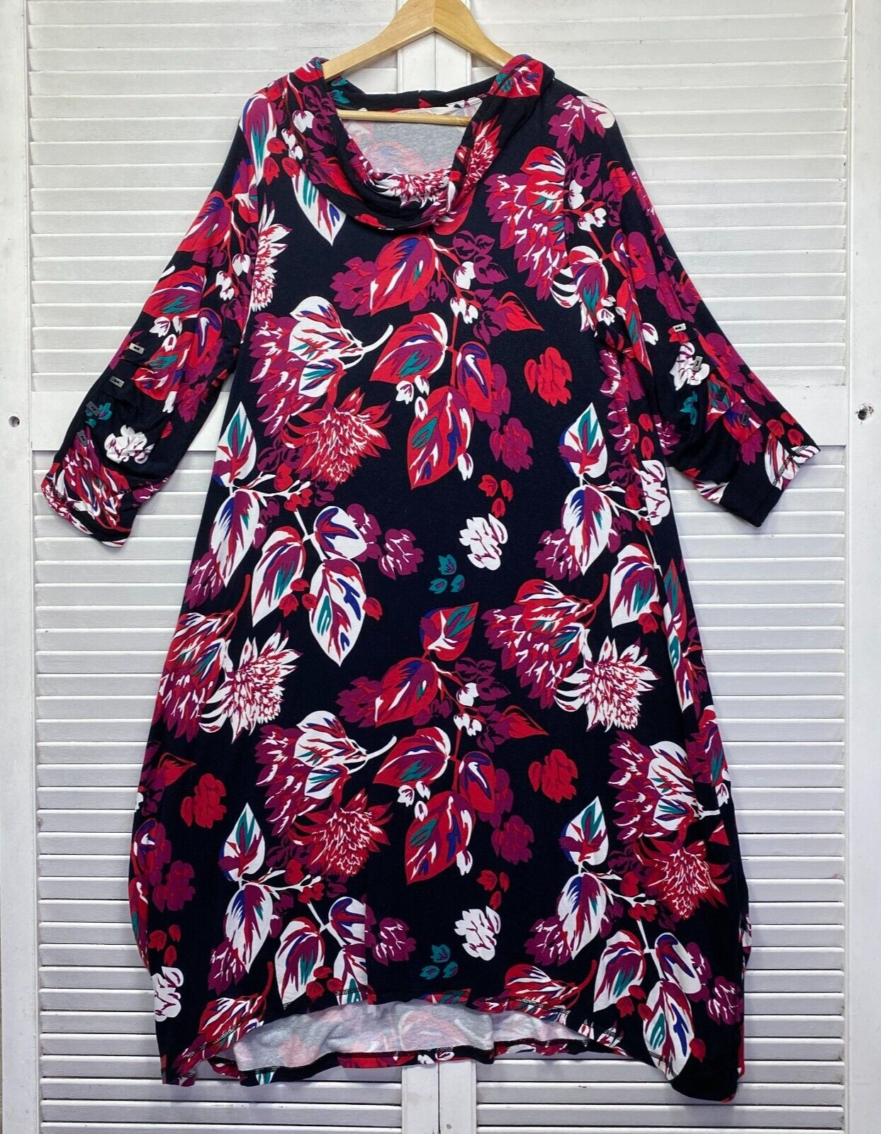 Virtuelle Dress Size 16 Plus Small Multicoloured Floral Maxi Preloved