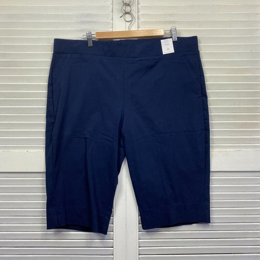 Katies Pants Short Size 20 Plus Blue Navy Capri Pull On Ladies Casual New