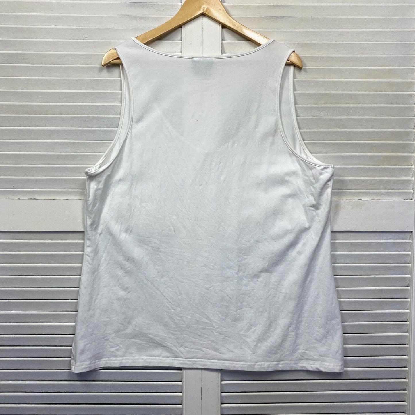 CCX City Chic Tank Top Size 22 XL Plus White Sleeveless