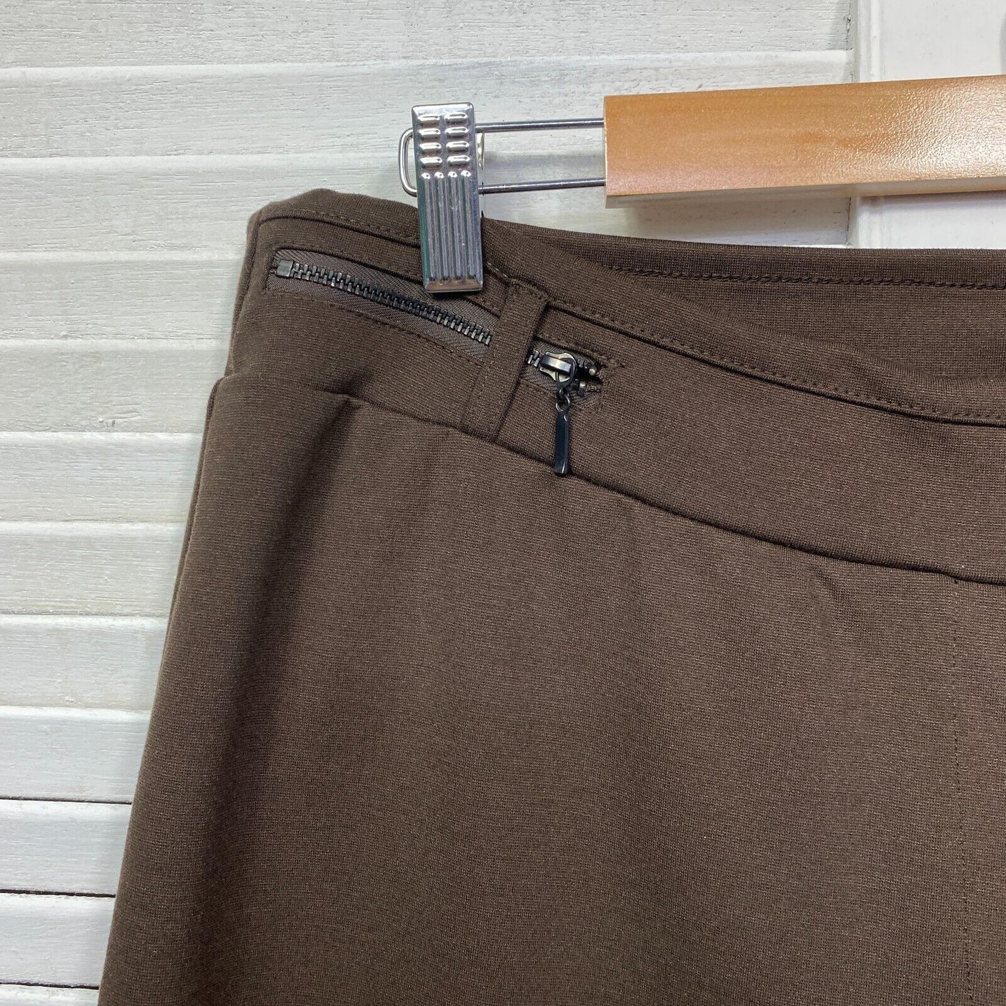 Noni B Pant Size 18 Plus Brown Chocolate Office Pull On