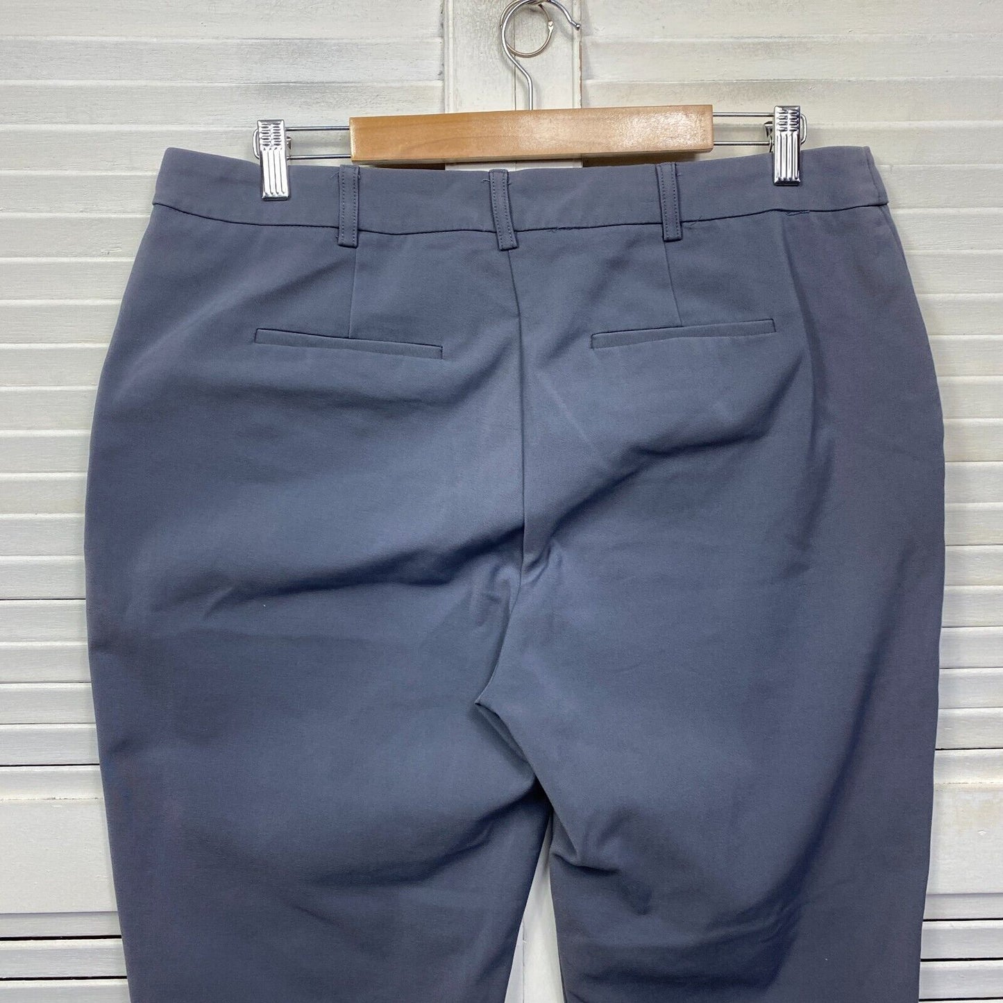 Preview Pants Size 16 Plus Grey Zip Fly Office Work Straight Leg