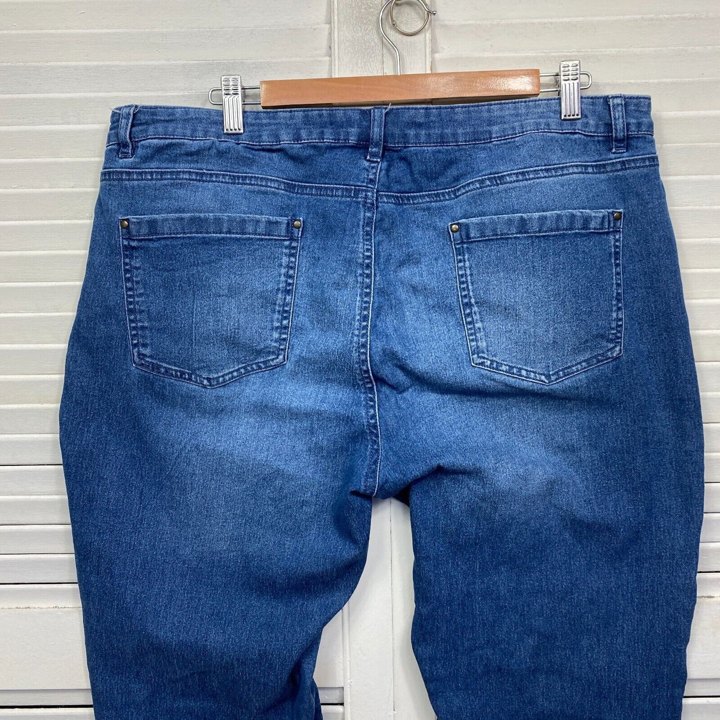 Suzanne Grae Jeans Denim Pants Size 16 Plus Blue Zip Fly Pockets