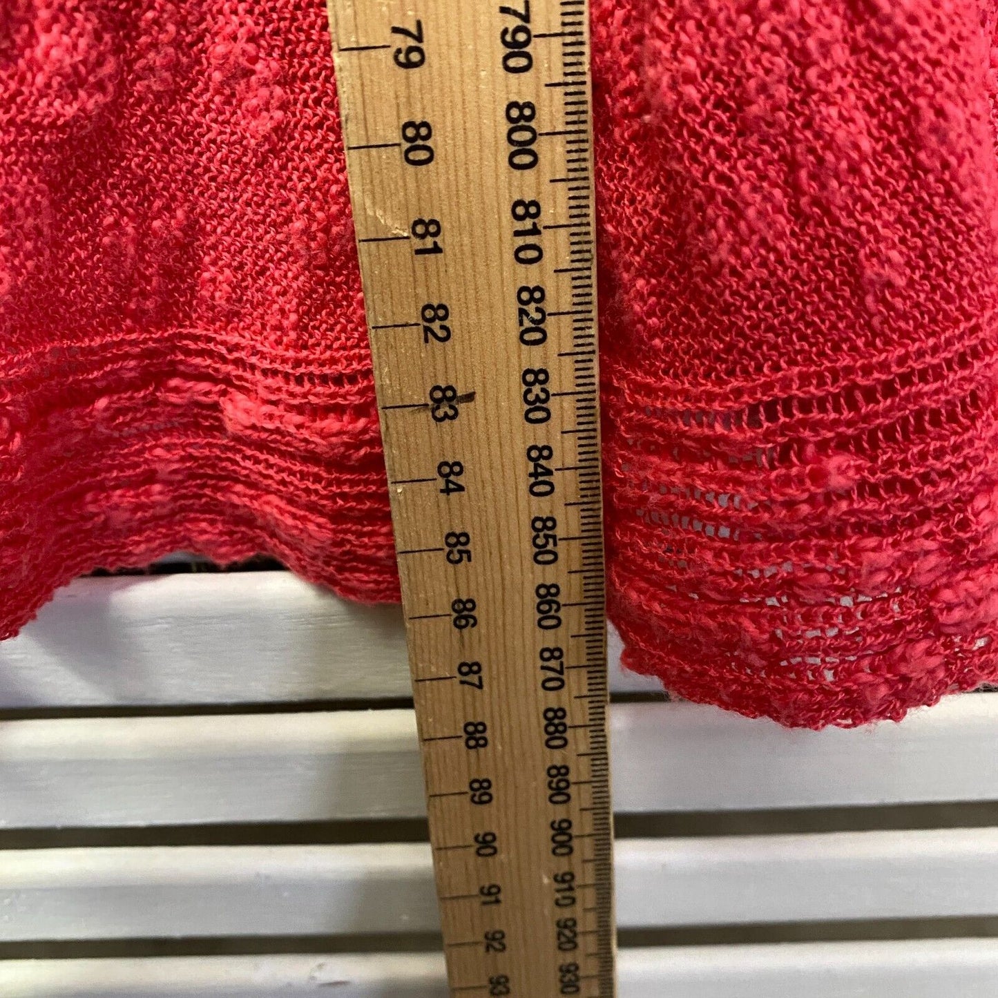 Beme Cardigan Jumper Size Large 20 Plus Red Long Sleeve Knit Striped