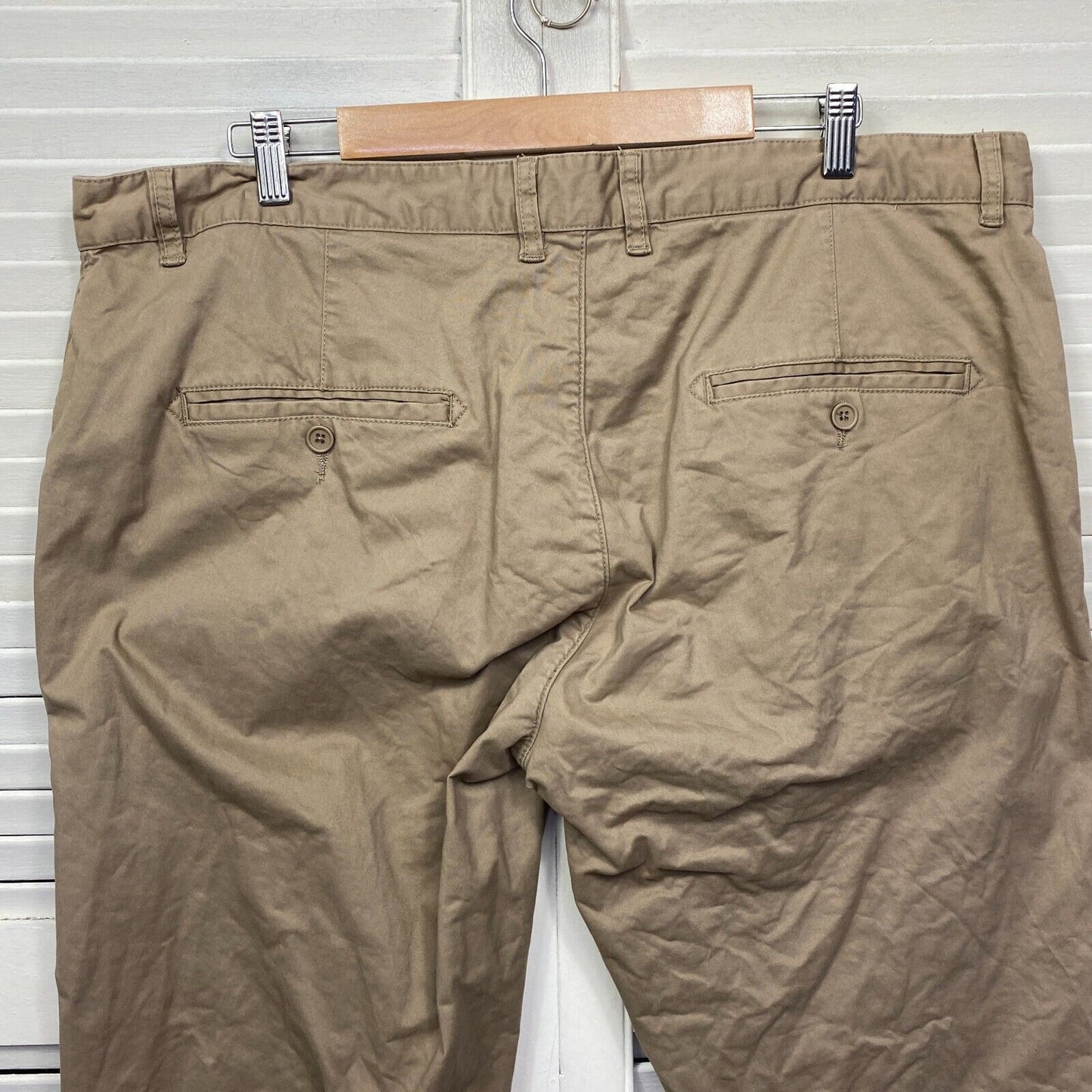 Johnny Bigg Pants Mens 42 Plus Big & Tall Beige Pockets Casual Cotton Preloved