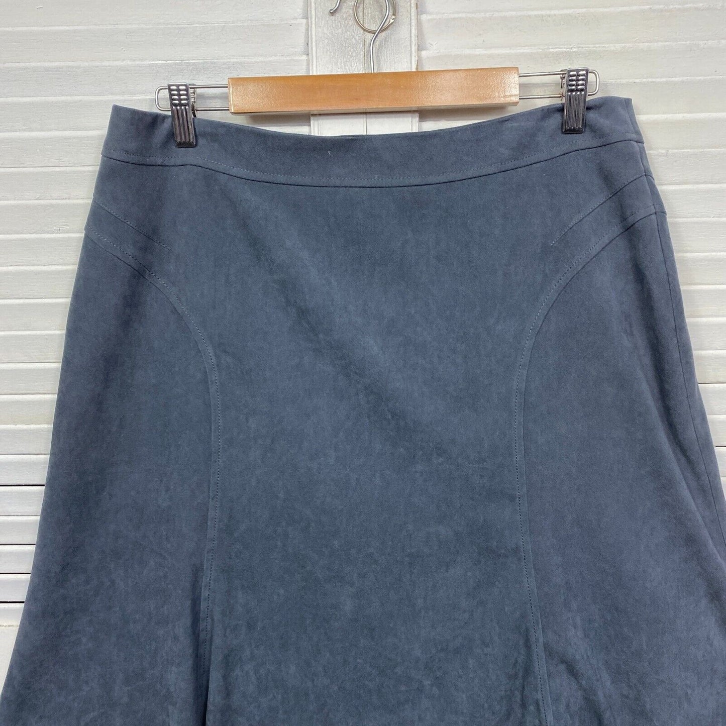 Liz Jordan Skirt Size 14 Grey Midi Length A-line Zip