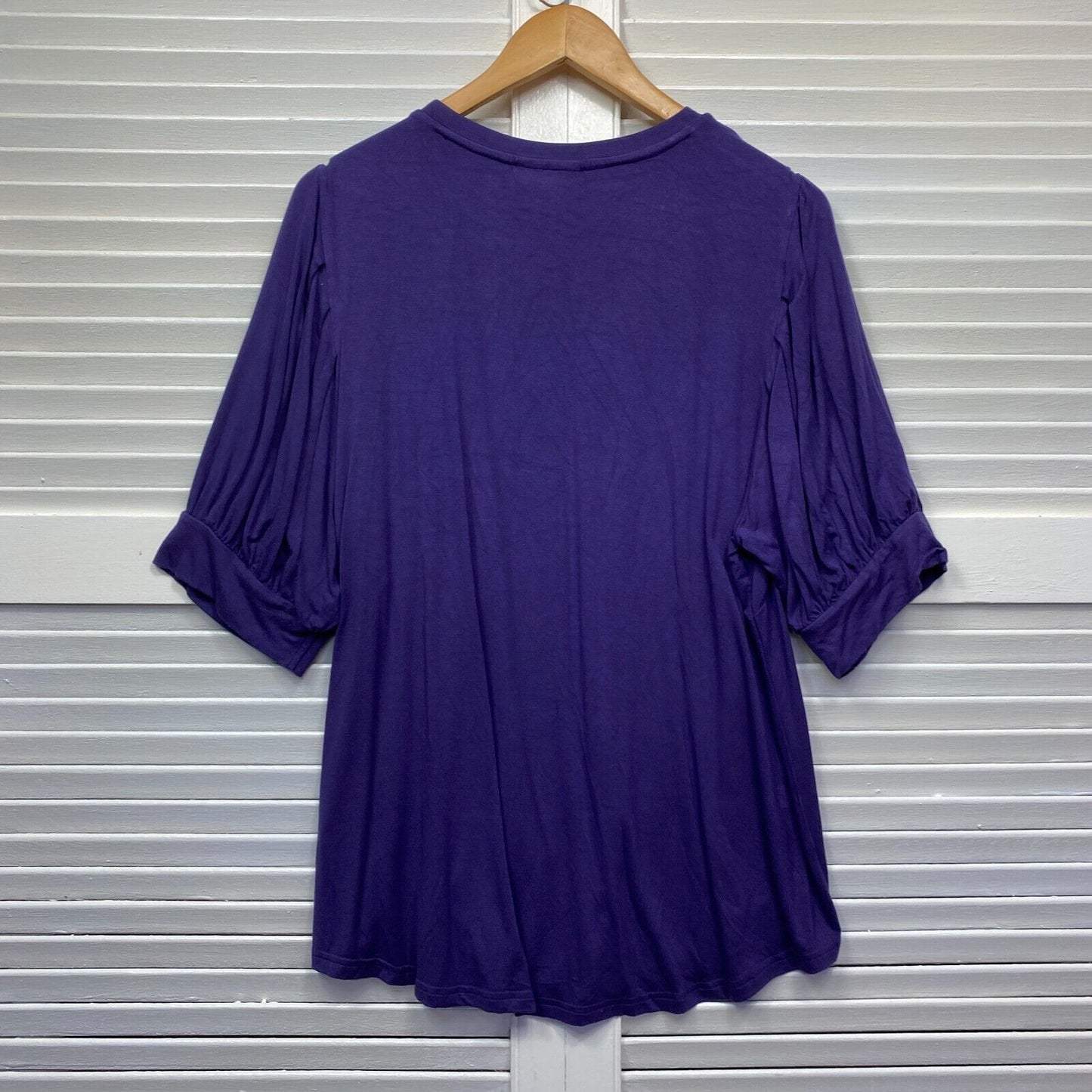 CCX City Chic Top Size XS 14 Purple Casual Tee