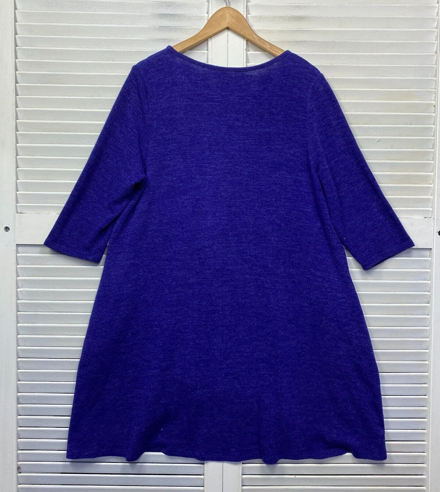 Taking Shape Tunic Top Size 16 Plus Small Blue Pockets Long Sleeve