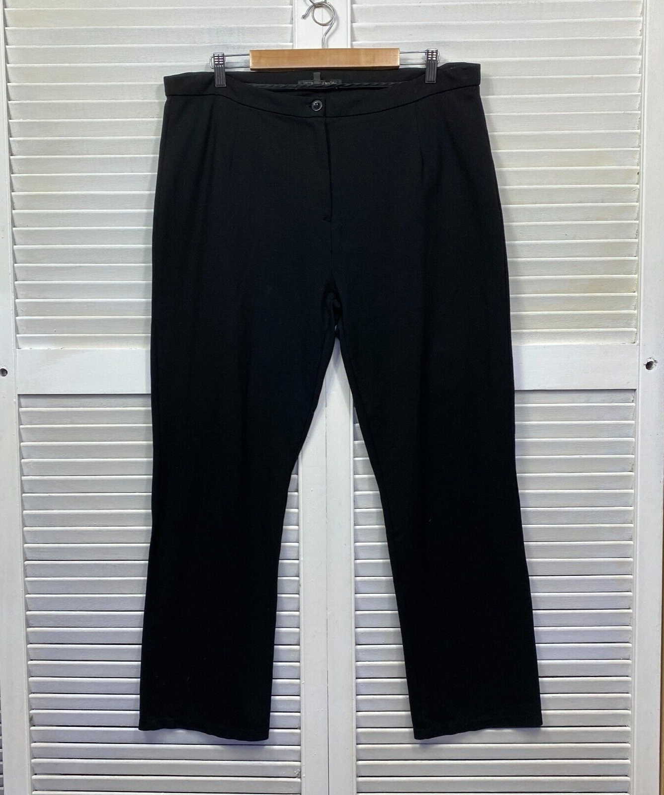 Liz Jordan Pant Size 16 Black Zip Fly Viscose Blend Office