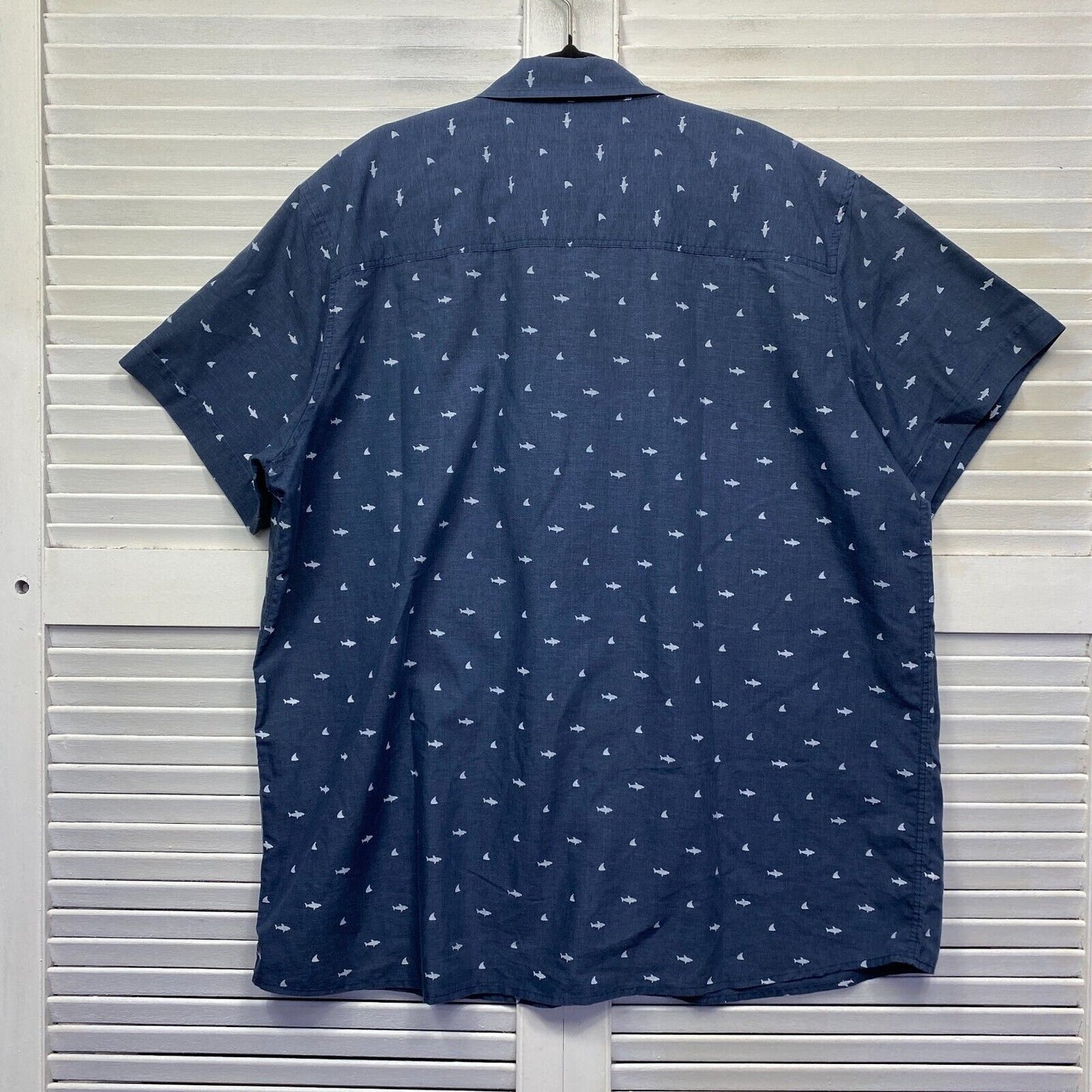 DBK Apparel Shirt  3XL Plus Blue Short Sleeve Button Up Big & Tall Preloved