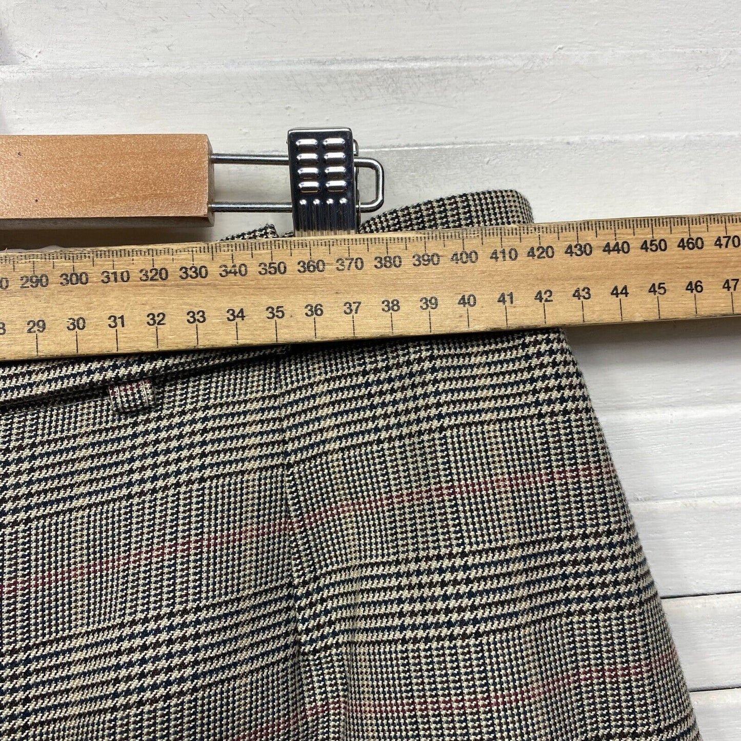 Vintage Pencil Skirt Size 18 Plus Glen Check Made in Australia Office