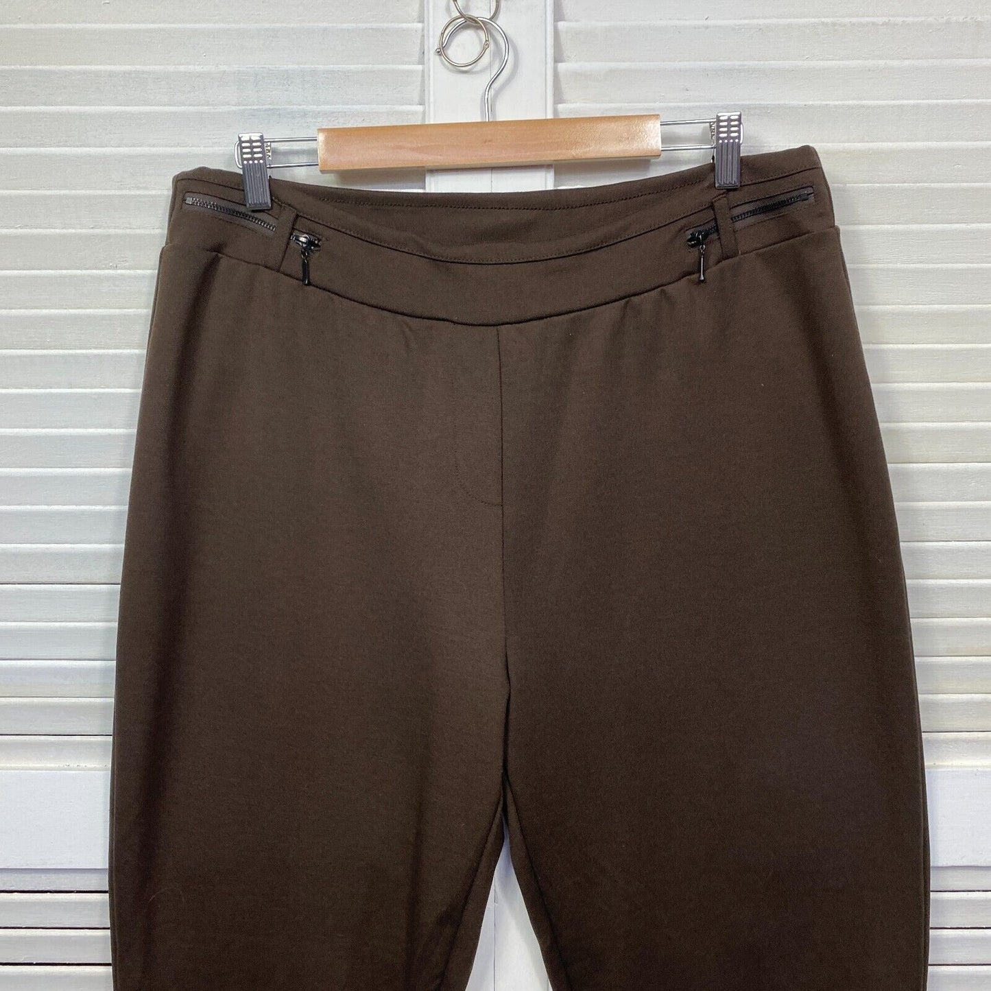 Noni B Pant Size 18 Plus Brown Chocolate Office Pull On