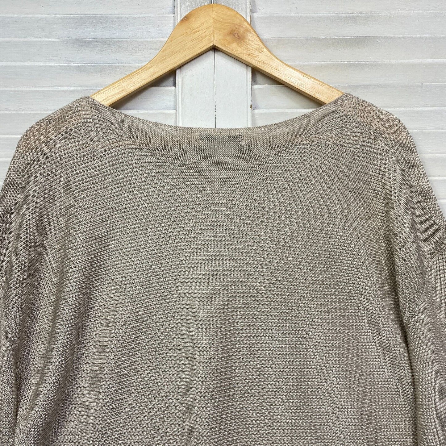 Rockmans Top Jumper Size 2XL 16 18 Beige Long Sleeve Lightweight New