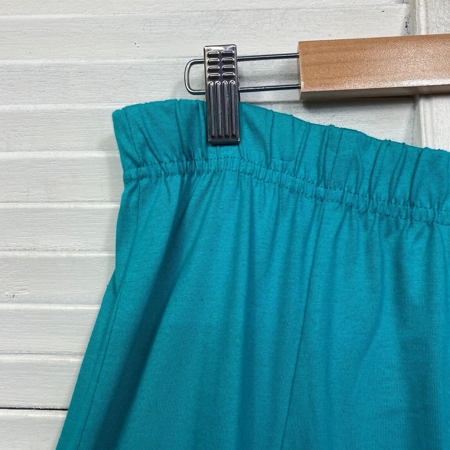 Victoria Hill Skirt Size 16 Plus Blue Midi Length 100% Cotton Elastic Waist