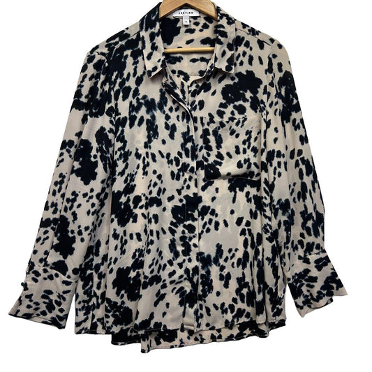 Preview Cream Animal Print Shirt - Size 18