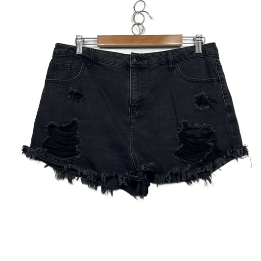 Jay Jays High Rise Shorts Size 16 Black Denim