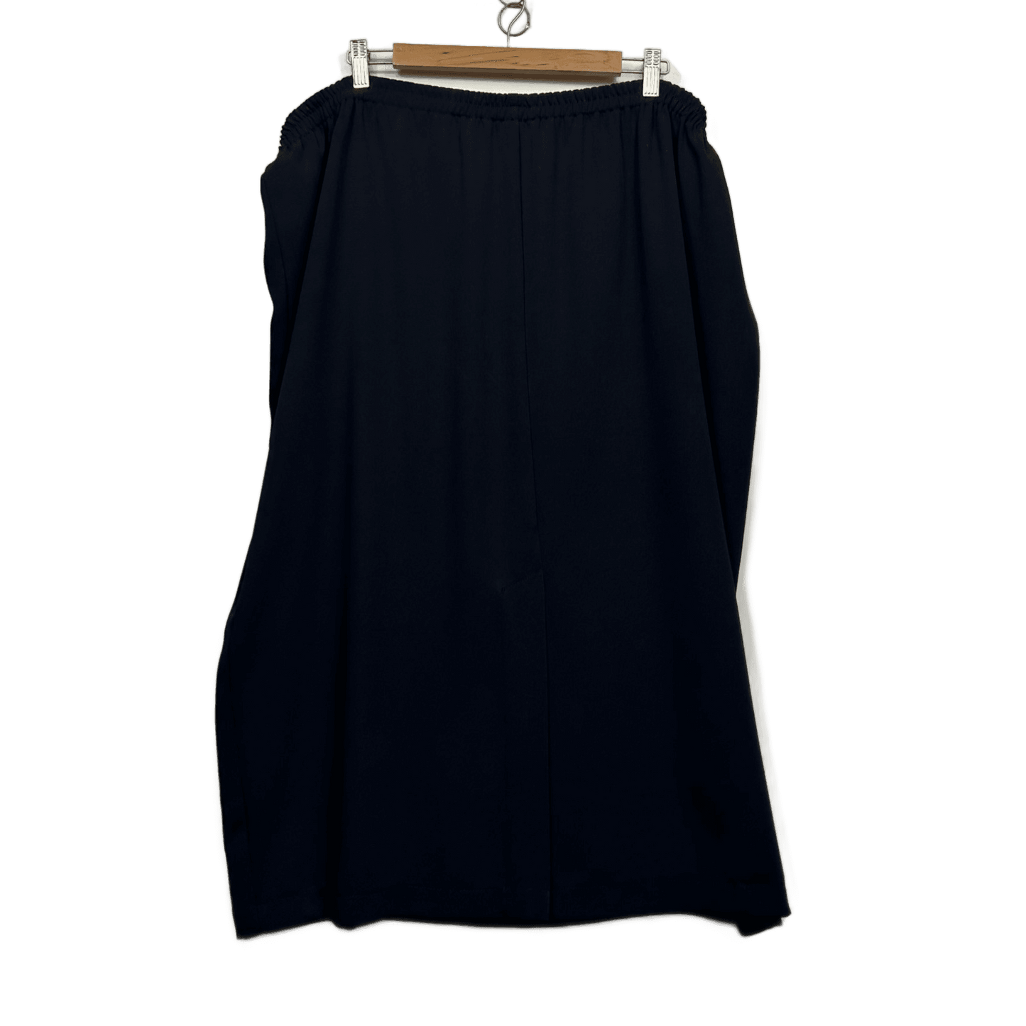 Derby Maxi Skirt Size 28 Black Solid Polyester Full Length