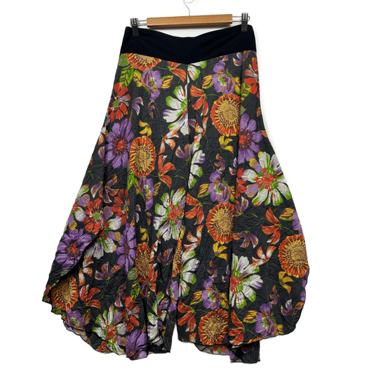 Karma East Harem Pants Drop Crotch Floral Multicoloured Boho Size 14 16
