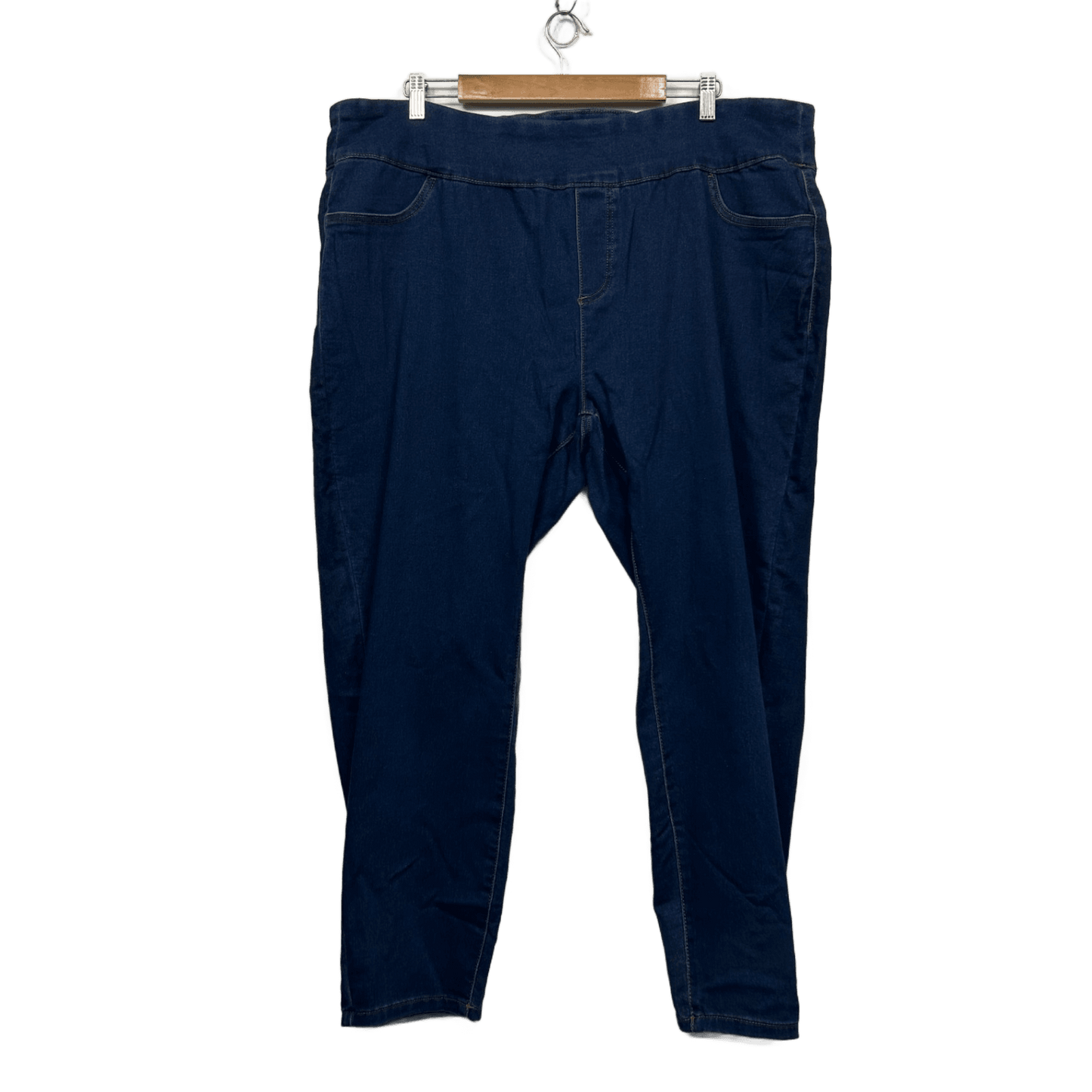 Autograph Jeggings Size 22 Dark Blue Solid Cotton Blend