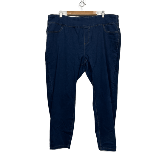 Autograph Jeggings Size 22 Dark Blue Solid Cotton Blend