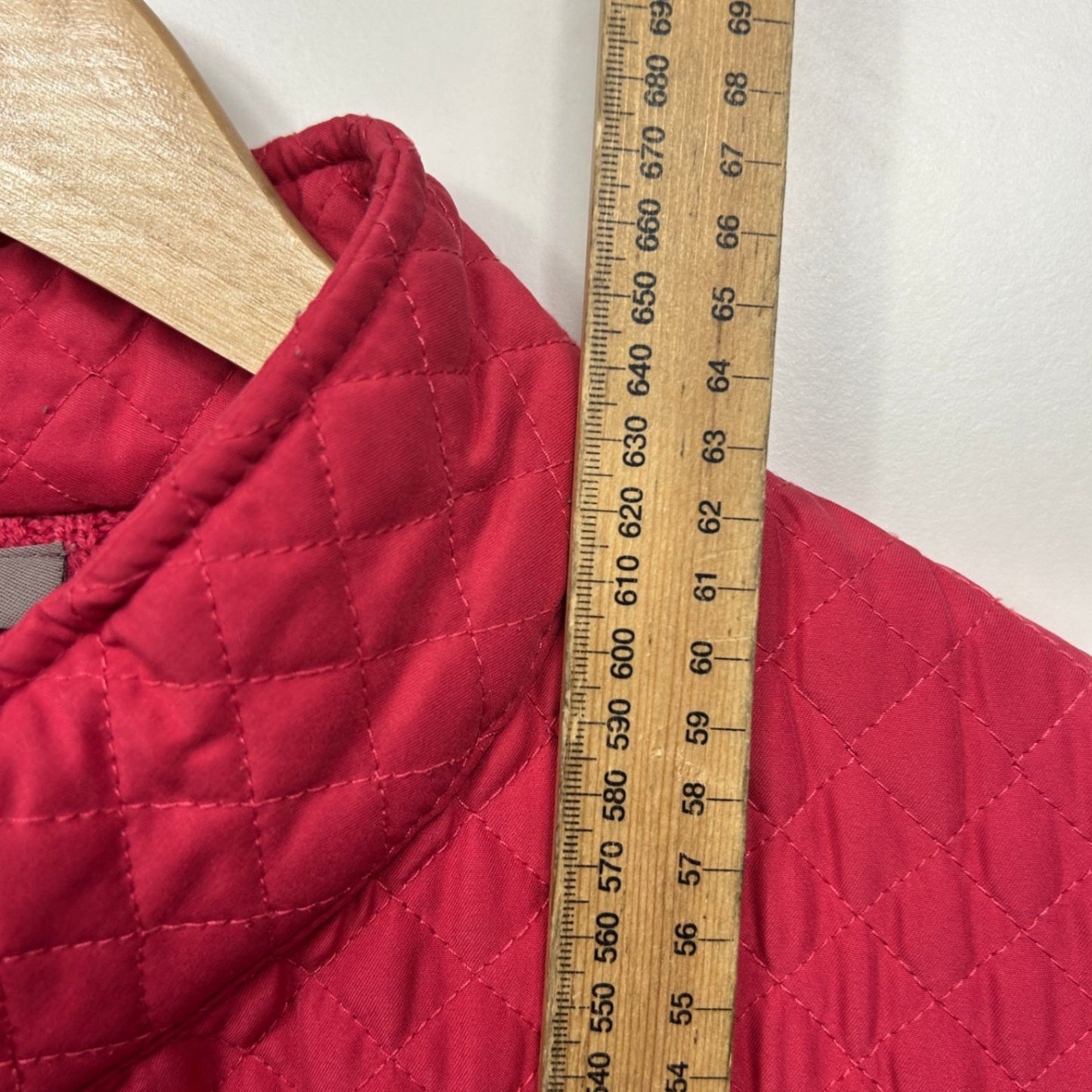 Katies Quilted Vest Size XL 16 Red Sleeveless Jacket Lightweight Full Zip Up Pocket