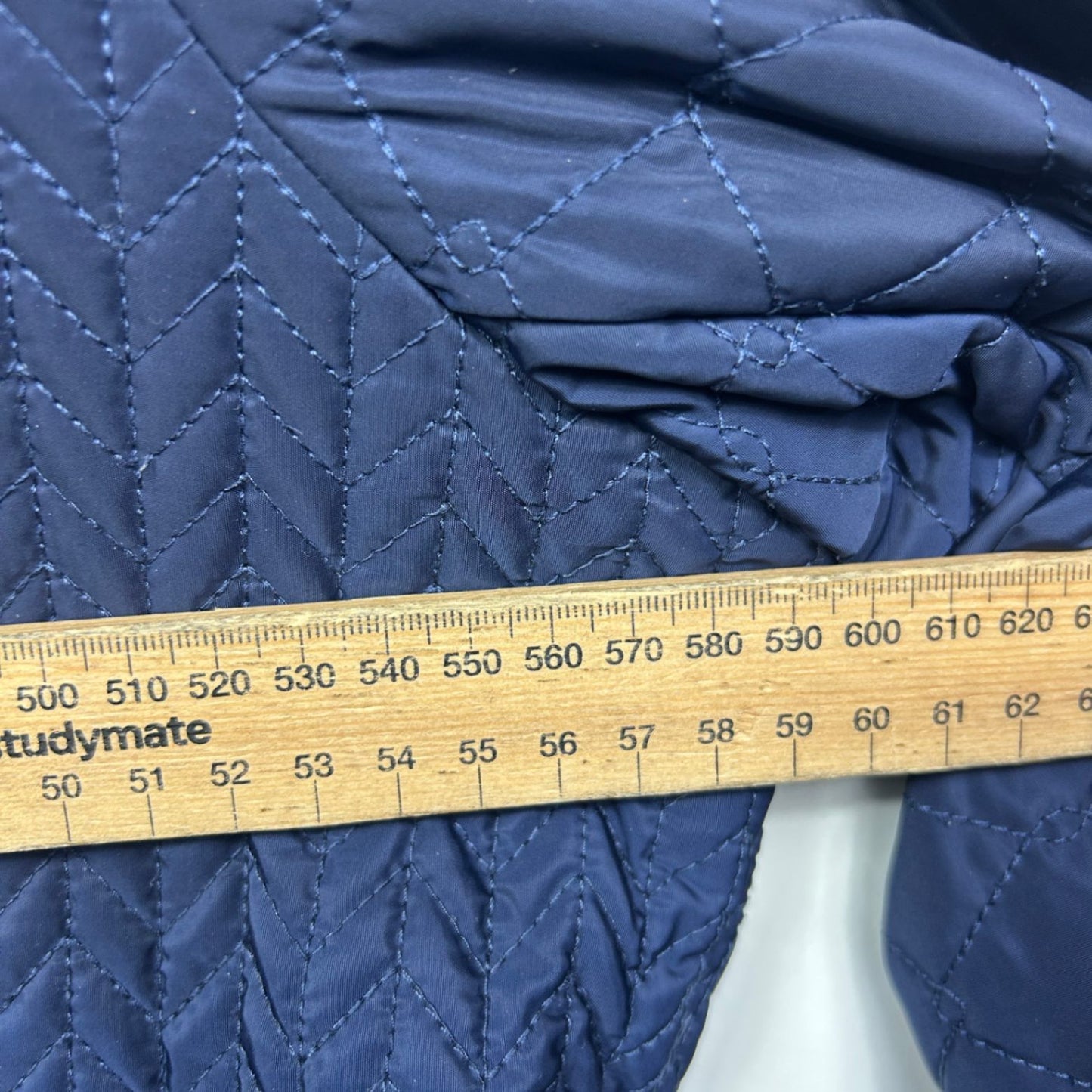 W Lane Navy Quilted Padded Zip Jacket Long Sleeve Size 20