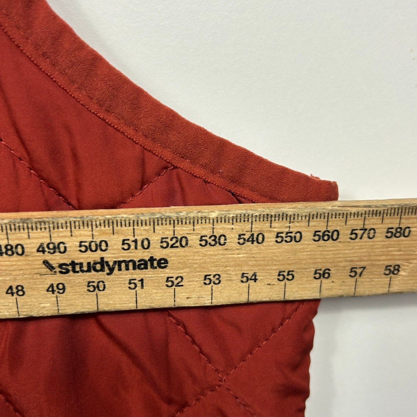 Mix Vest Size XL 16 Rust Orange Quilted Sleeveless Polyester Pockets