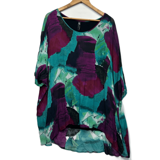 Taking Shape Tunic Top Size 18 Plus Medium Multicoloured