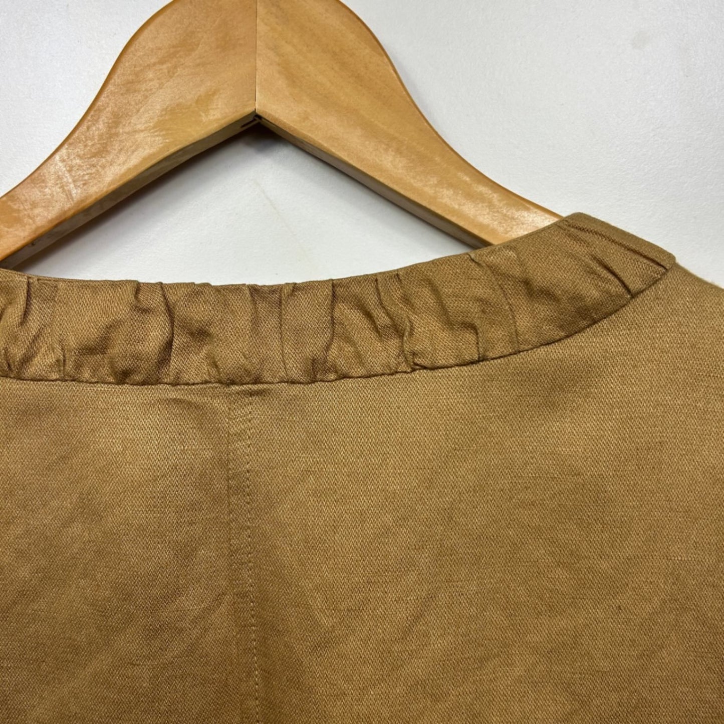 Sportscraft Jacket Size 18 Brown Tan Zip Front Long Sleeve Linen Blend