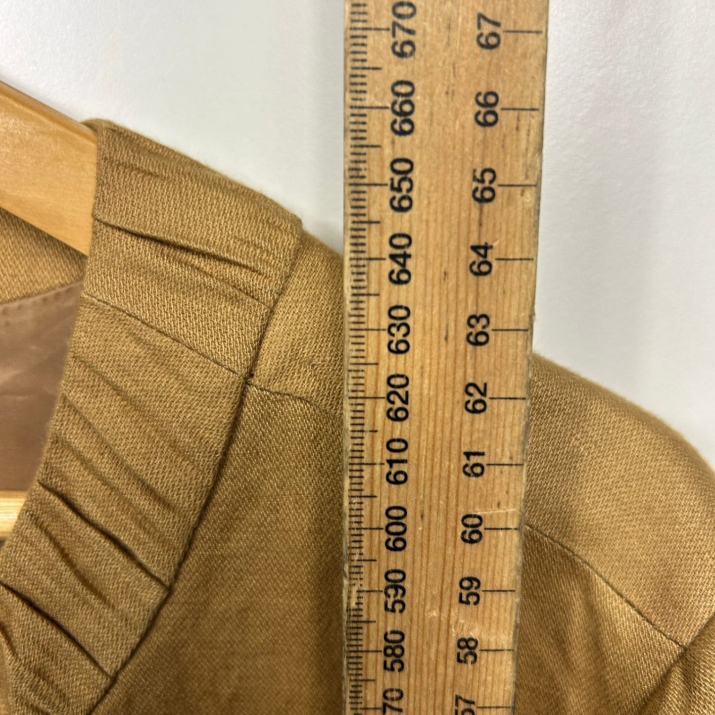 Sportscraft Jacket Size 18 Brown Tan Zip Front Long Sleeve Linen Blend