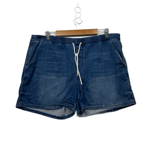 Just Jeans Blue Relaxed Elastic Waist Pockets Mid Rise Shorts Size 16