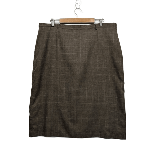 Vintage Millers Brown Pencil Skirt Size 20 Knee Length