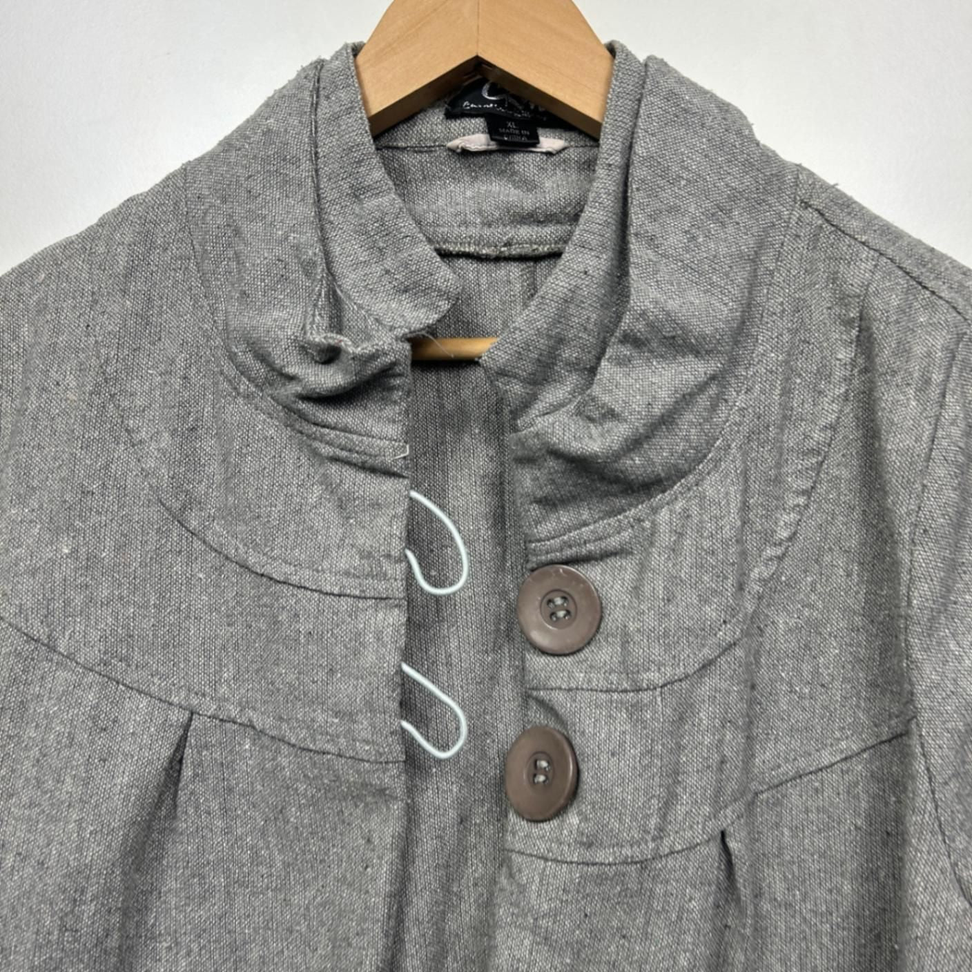 Caroline Morgan Jacket Size 16 18 XL Grey Long Sleeve