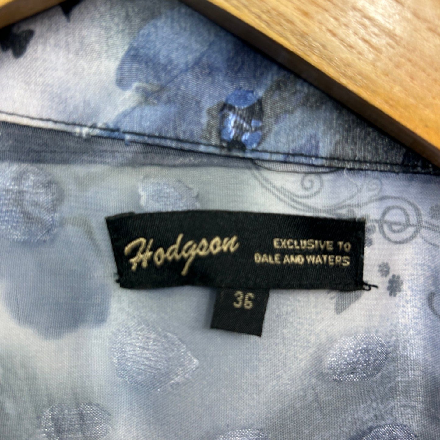 Hodgson Kimono Duster Jacket Size 36 Plus Blue Short Sleeve Open Front