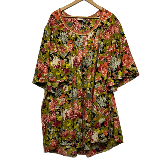 Vintage Dress Size 26 28 30 Plus Floral Multicoloured Made in Australia