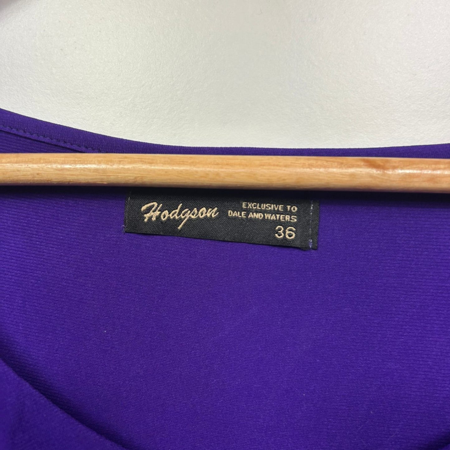 Hodgson Purple Long Sleeve Ruffle Blouse Top Size 36