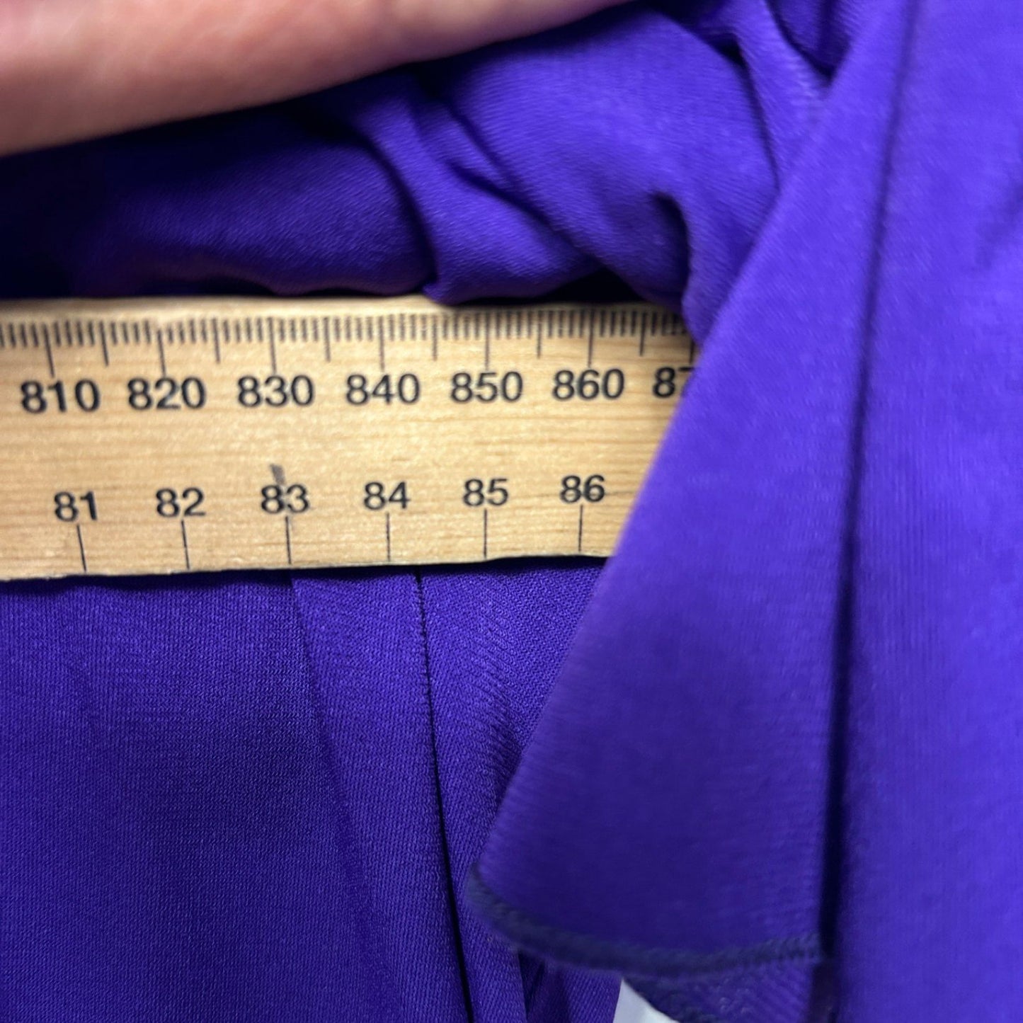 Hodgson Purple Long Sleeve Ruffle Blouse Top Size 36
