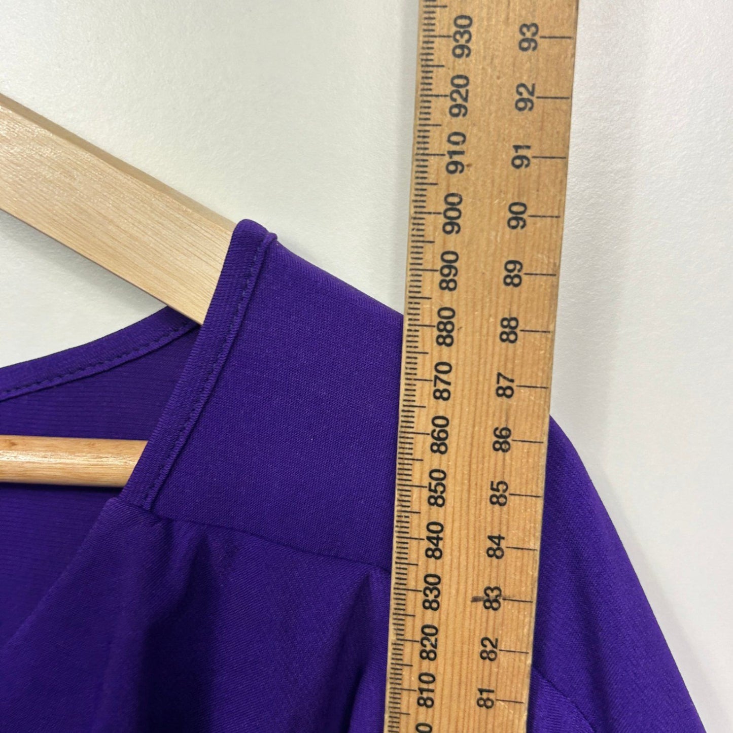 Hodgson Purple Long Sleeve Ruffle Blouse Top Size 36