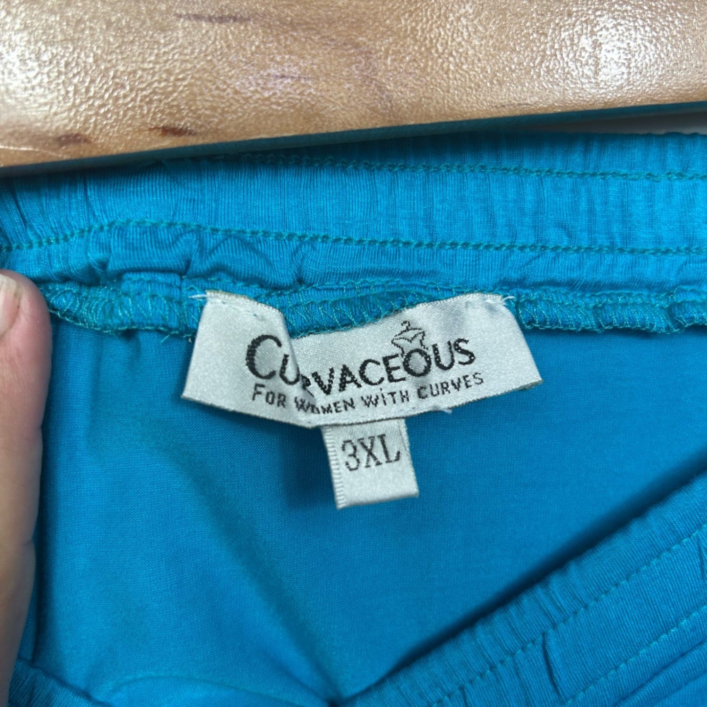 Curvaceous Maxi Skirt Size 26 28 Blue Long Length Stretch Rayon