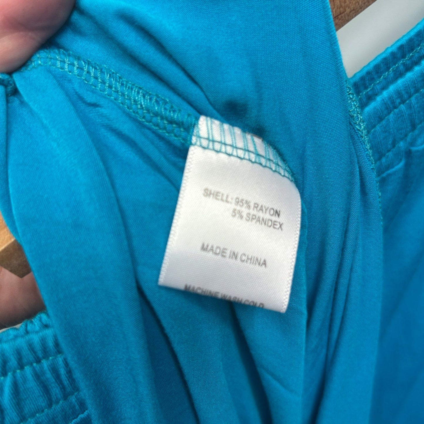 Curvaceous Maxi Skirt Size 26 28 Blue Long Length Stretch Rayon